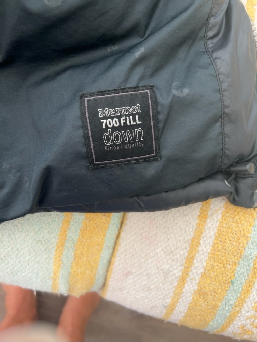 Marmot Small Black Down Puffer Jacket with Hood - Picture 3 of 4